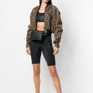🔥🔥Sale clear out😍Fendi FF Monogram Bomber Cropped Jacket
